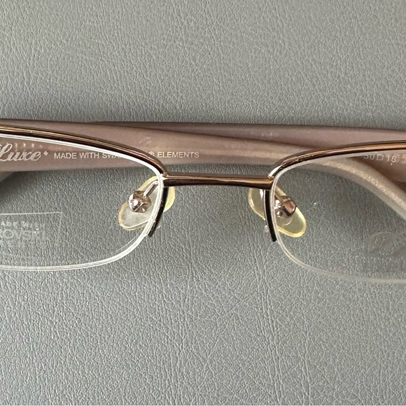 Luxe rose gold Frame Glasses with Swarovski Accents - Picture 2 of 10